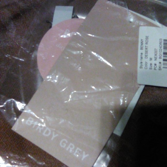 NWT BIRDY-GREY BENNY CREPE DRESS, (Color DESERT ROSE) - Picture 7 of 11